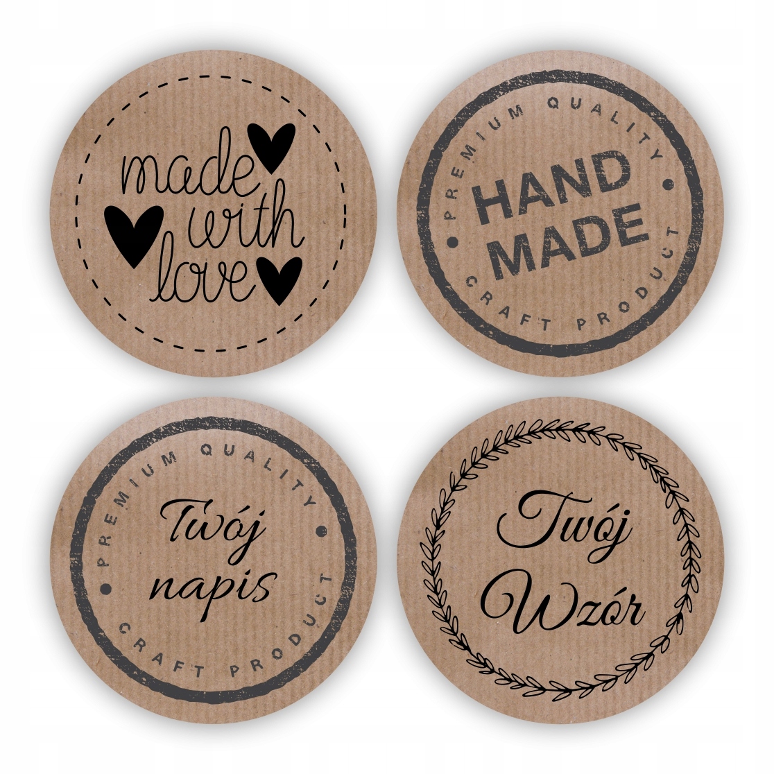

Naklejki wlepki eko kraft personalizowane 192 szt.