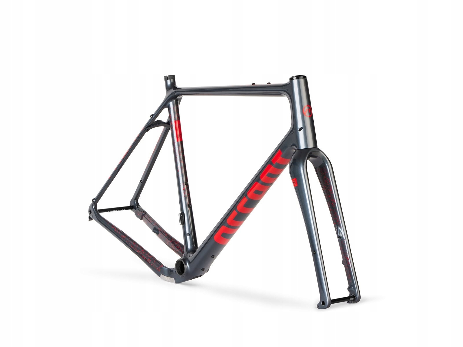 Rám gravel Accent Freak Carbon šedo-červený, L (rám, vidlice, kormidlo)