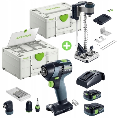 Wiertarko-wkrętarka Txs 12 2,5-Set Aku Festool Mobilny statyw wiertarski