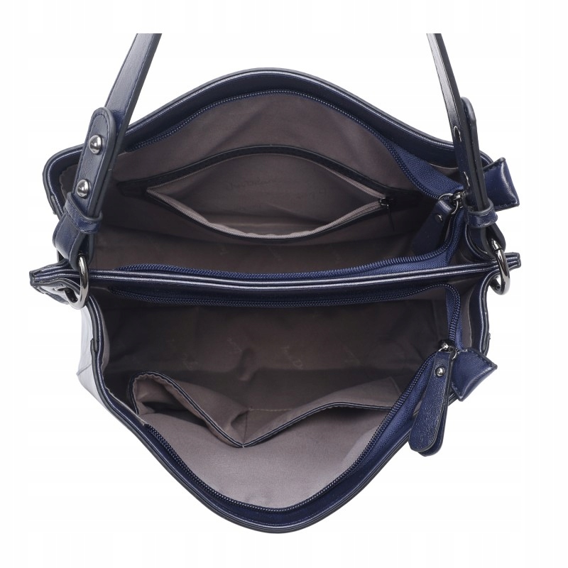 PIĘKNA, KLASYCZNA GRANATOWA TOREBKA Kolor niebieski