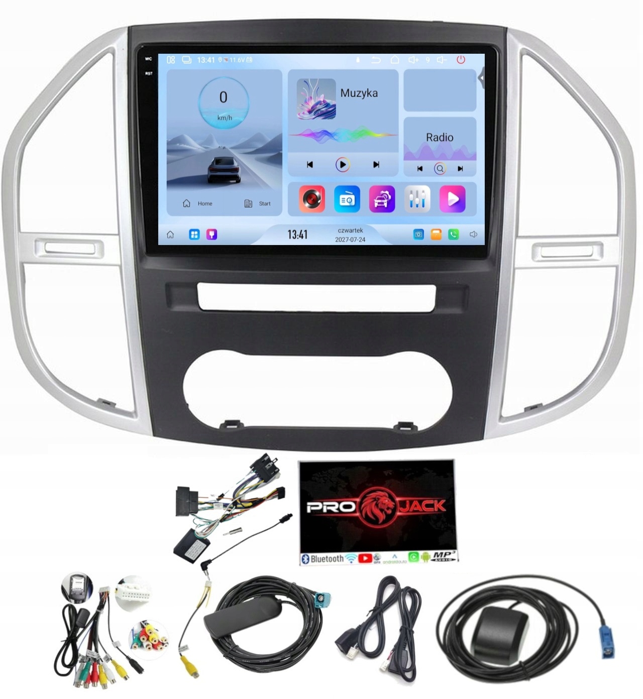 Rádio Gps Android Mercedes Vito W447 Usb Carplay Wifi 4GB 64GB Modem Sim