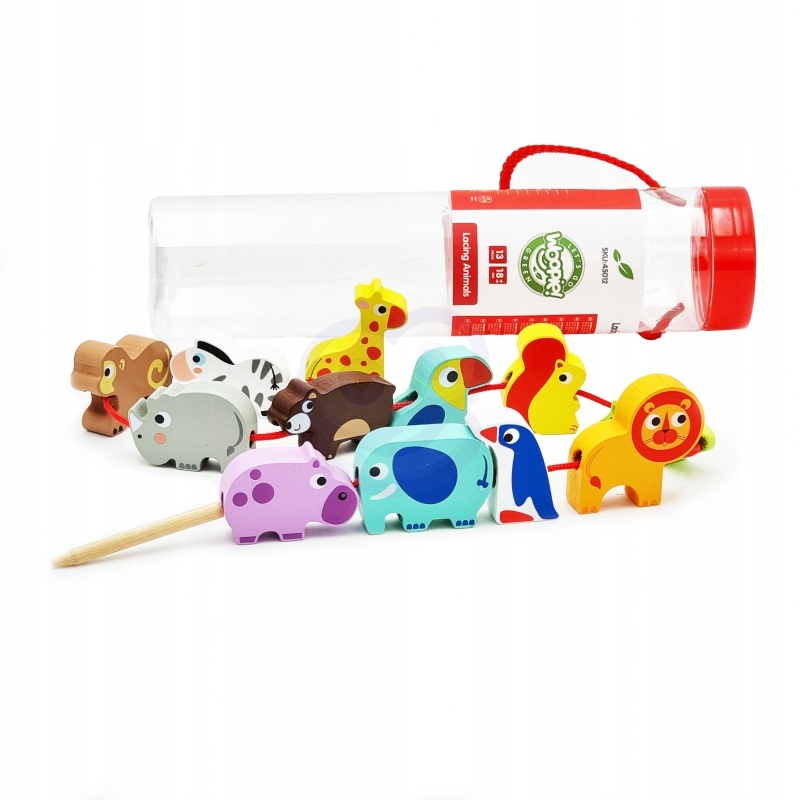 WOOPIE PRZEPLATANKA ZWIERZĘTA ZOO 13 EL. SZNUREK TUBA