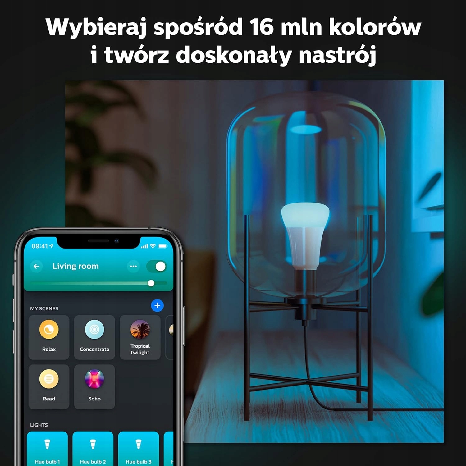 Philips HUE Zestaw startowy 4x żarówka E27 kolor RGB 800lm Zawartość zestawu żarówki