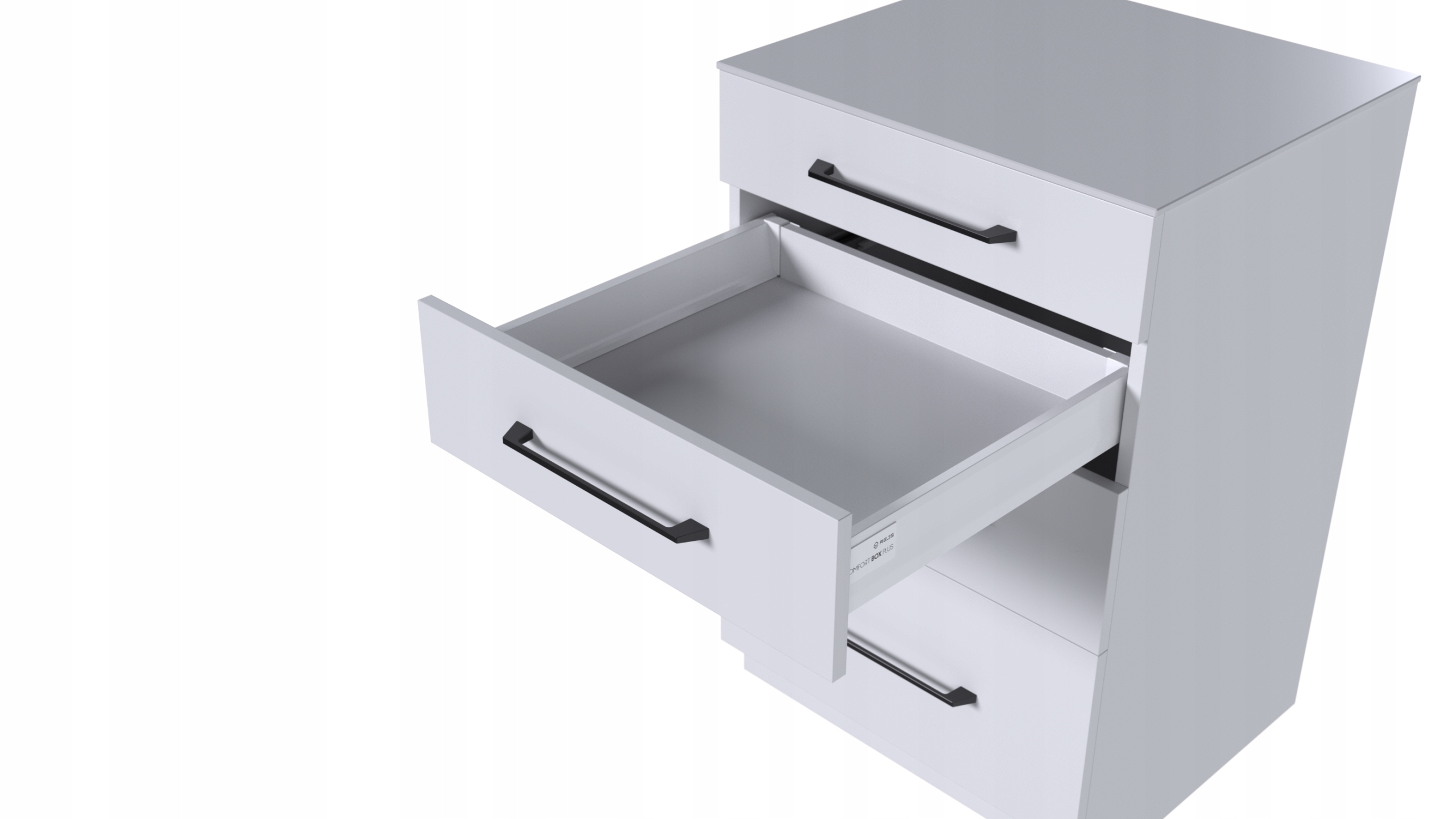 SZUFLADA REJS COMFORT BOX PLUS H84 MM L500 MM NISKA BIAŁA