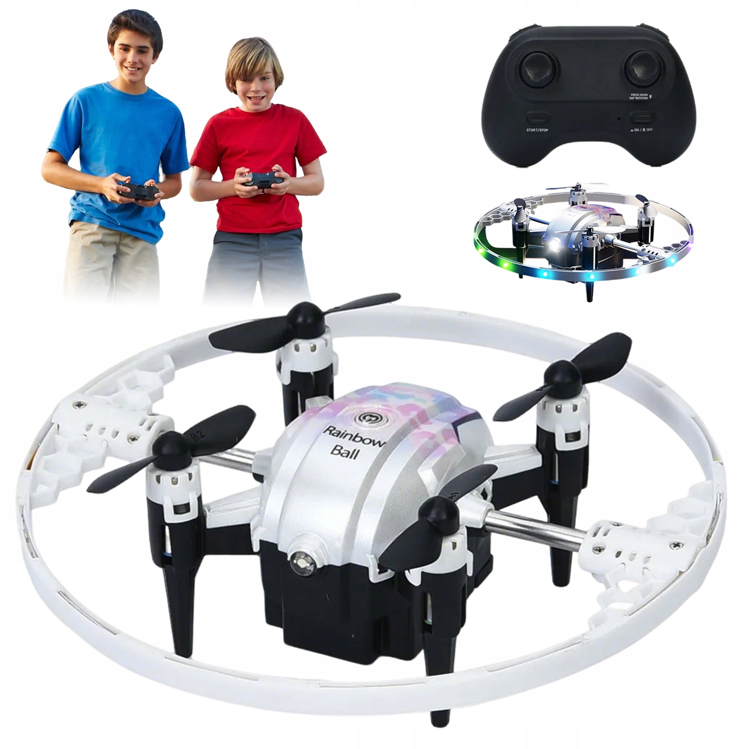 Profi Dron S Rgb Osv. Samocentrální Dálkové Ovládání Pro Parkový Trávník, Funkce Intel