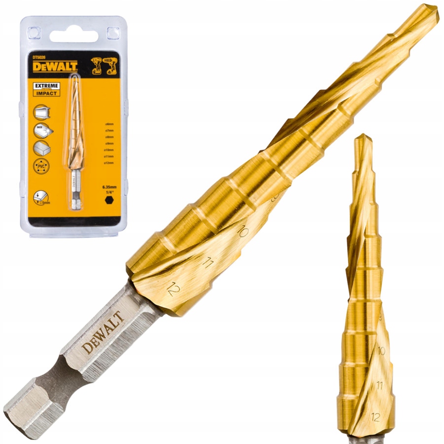 

Dewalt DT5026 Wiertło stopniowe stożkowe 6-12mm