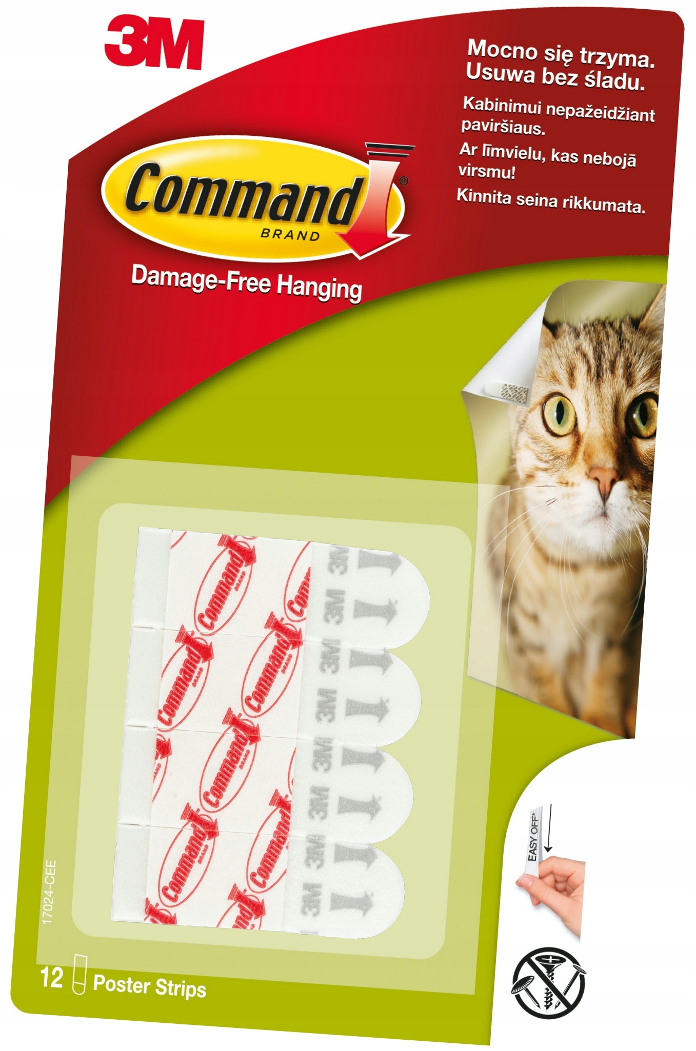 COMMAND 3M PASKI MOCUJĄCE MAŁE 12SZT PLAKAT 17024
