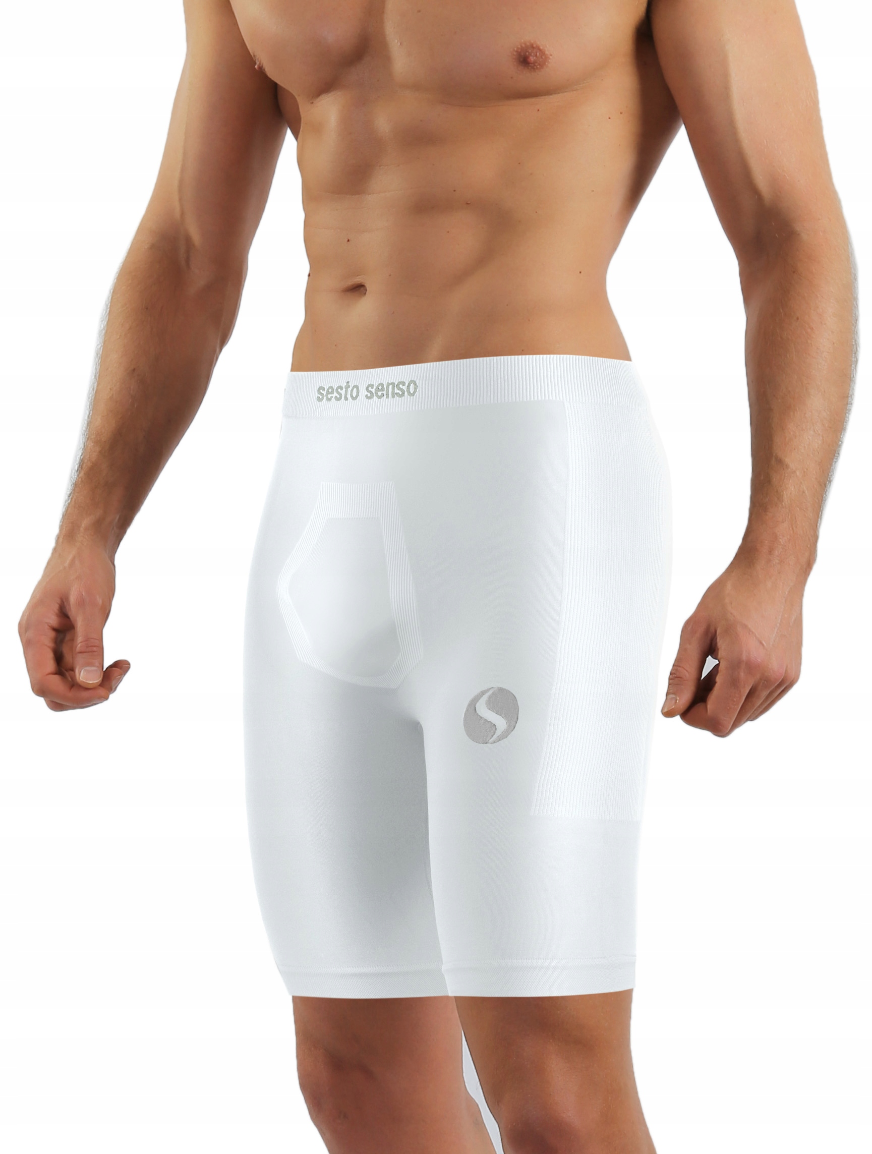Sesto Senso Męskie Spodenki Sportowe Termoaktywne L/XL Białe
