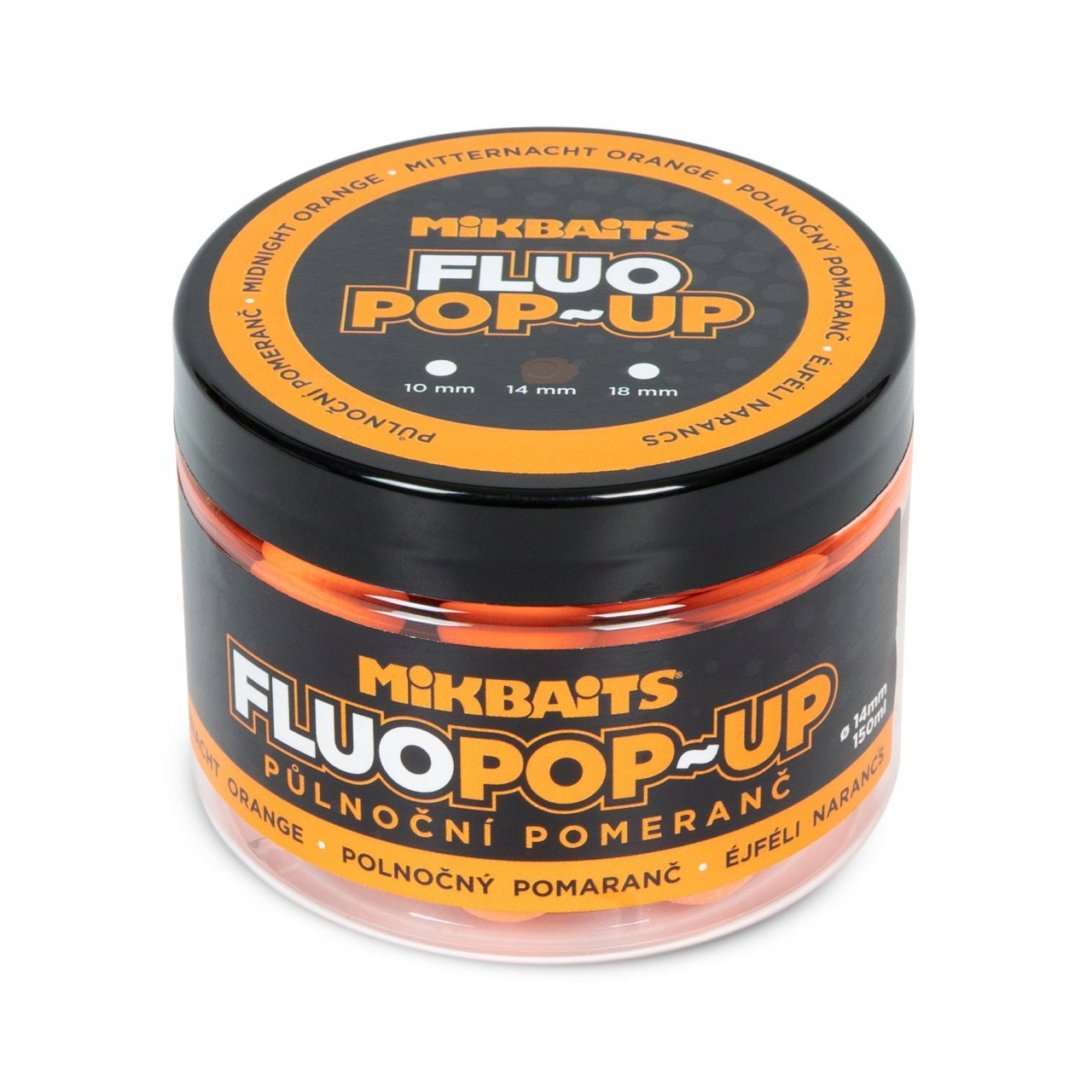 Kulki Pop Up Mikbaits Fluo 150ml Północna Pomarańcza 14mm