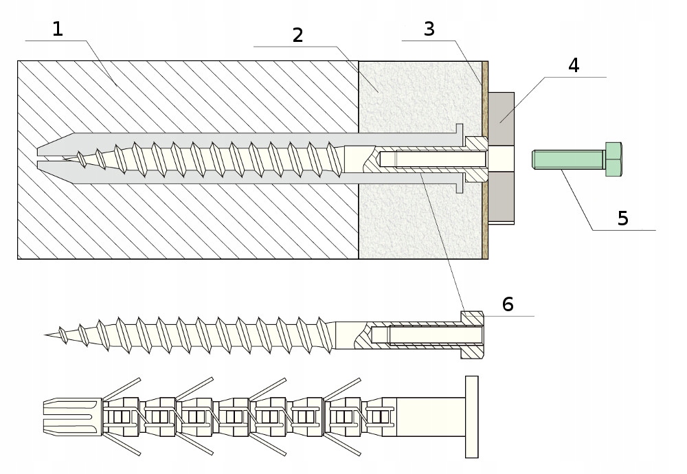 WKRĘT 26 CM KOŁEK ROZPOROWY DO STYROPIANU 20 CM Kod producenta KOŁEK DO STYROPIANU  EBOLT JPK-12X260/M5