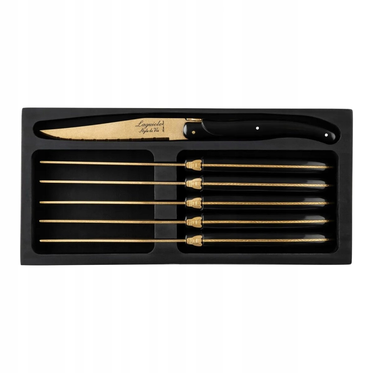 Nůž Laguiole na steaky Prestige Line Style de Vie Gold (707-025)