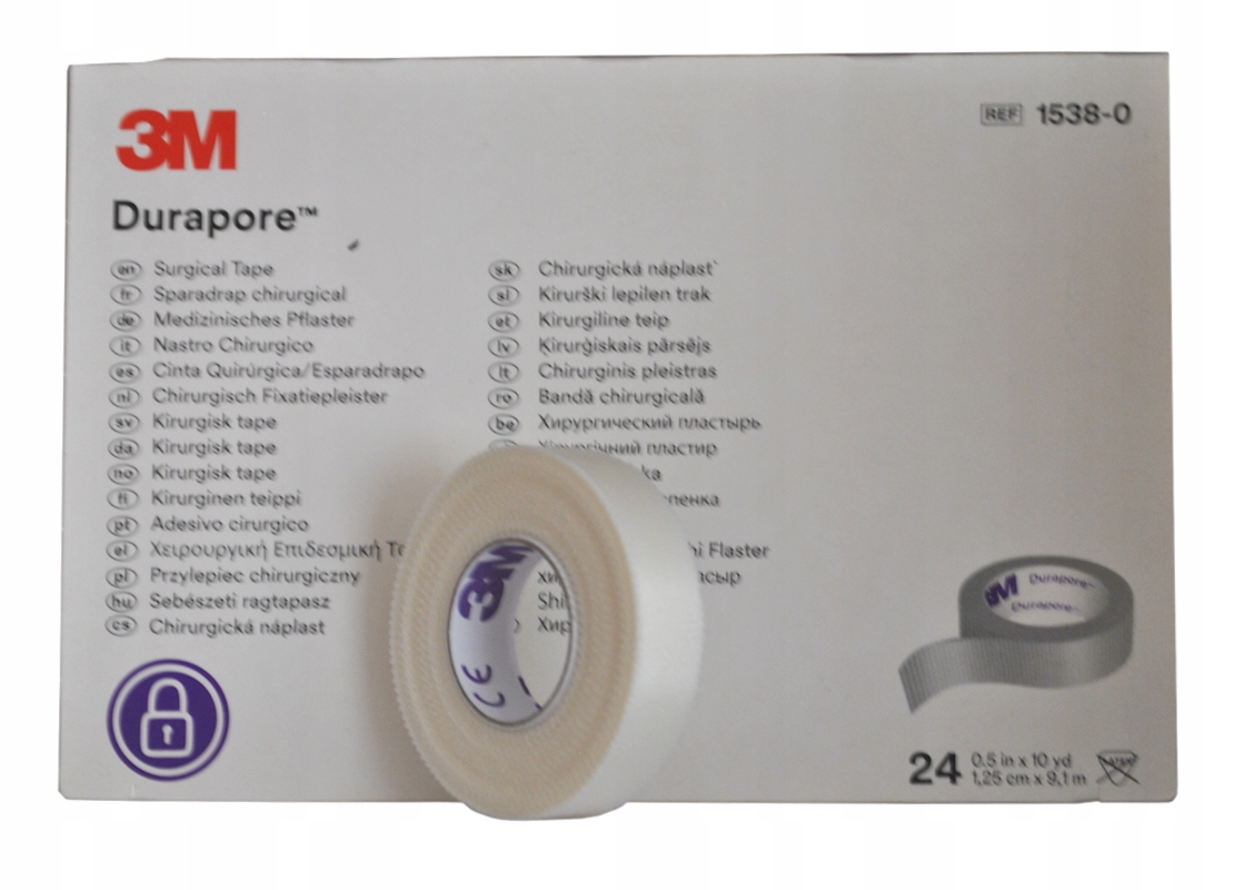 

Plaster Jedwabny Durapore 3M 1,25cm x 9,1m 1SZT