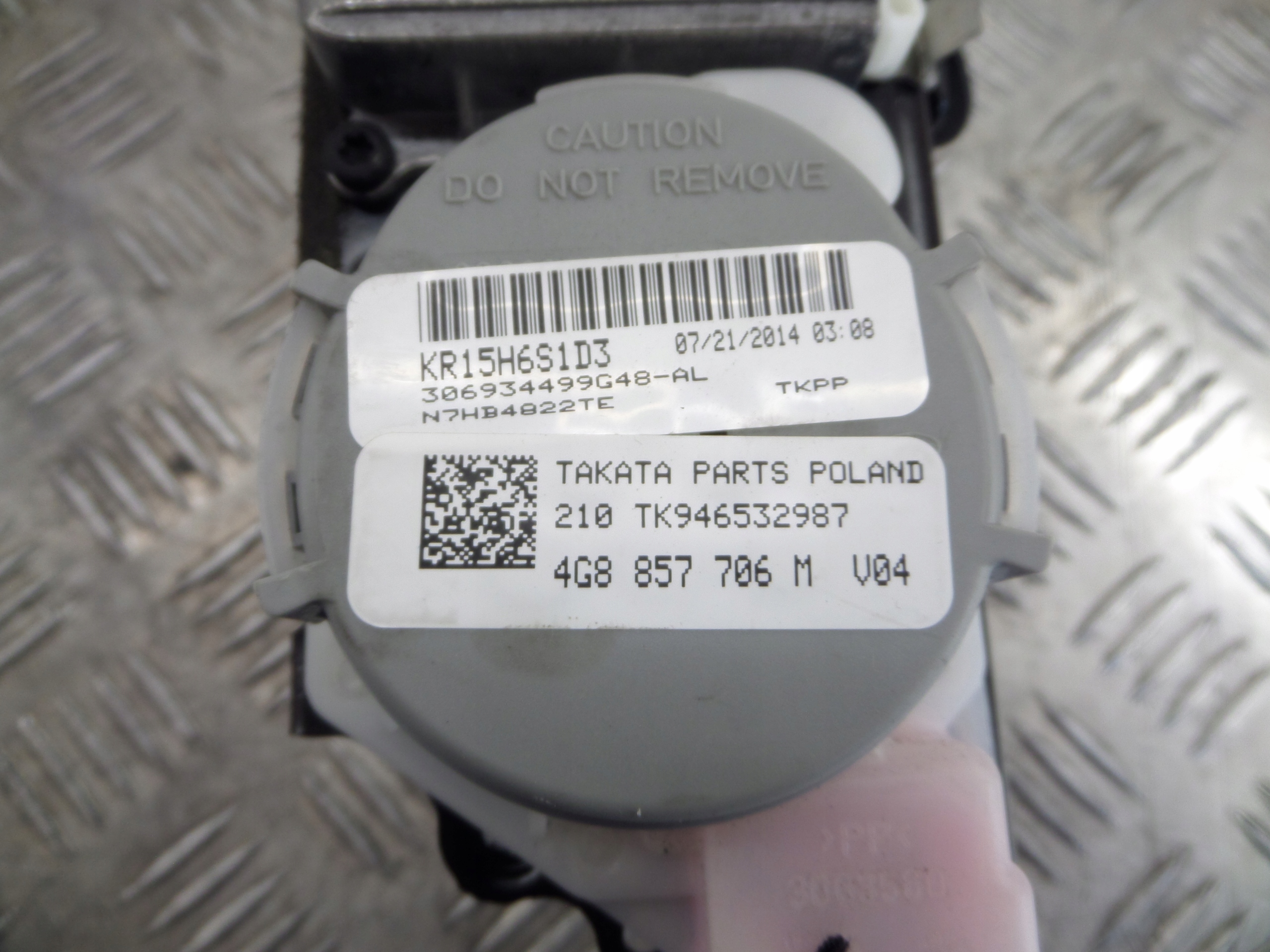 AUDI A6 C7 4G0 tension belt safety right front front 4G8857706M