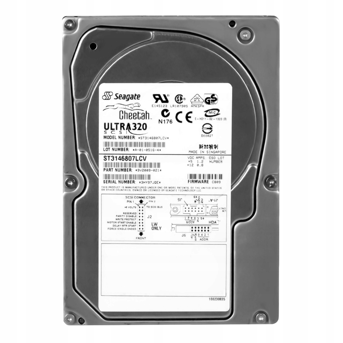 Seagate Cheetah 146GB 10K 16MB U320 Scsi 3.5'' ST3146807LCV