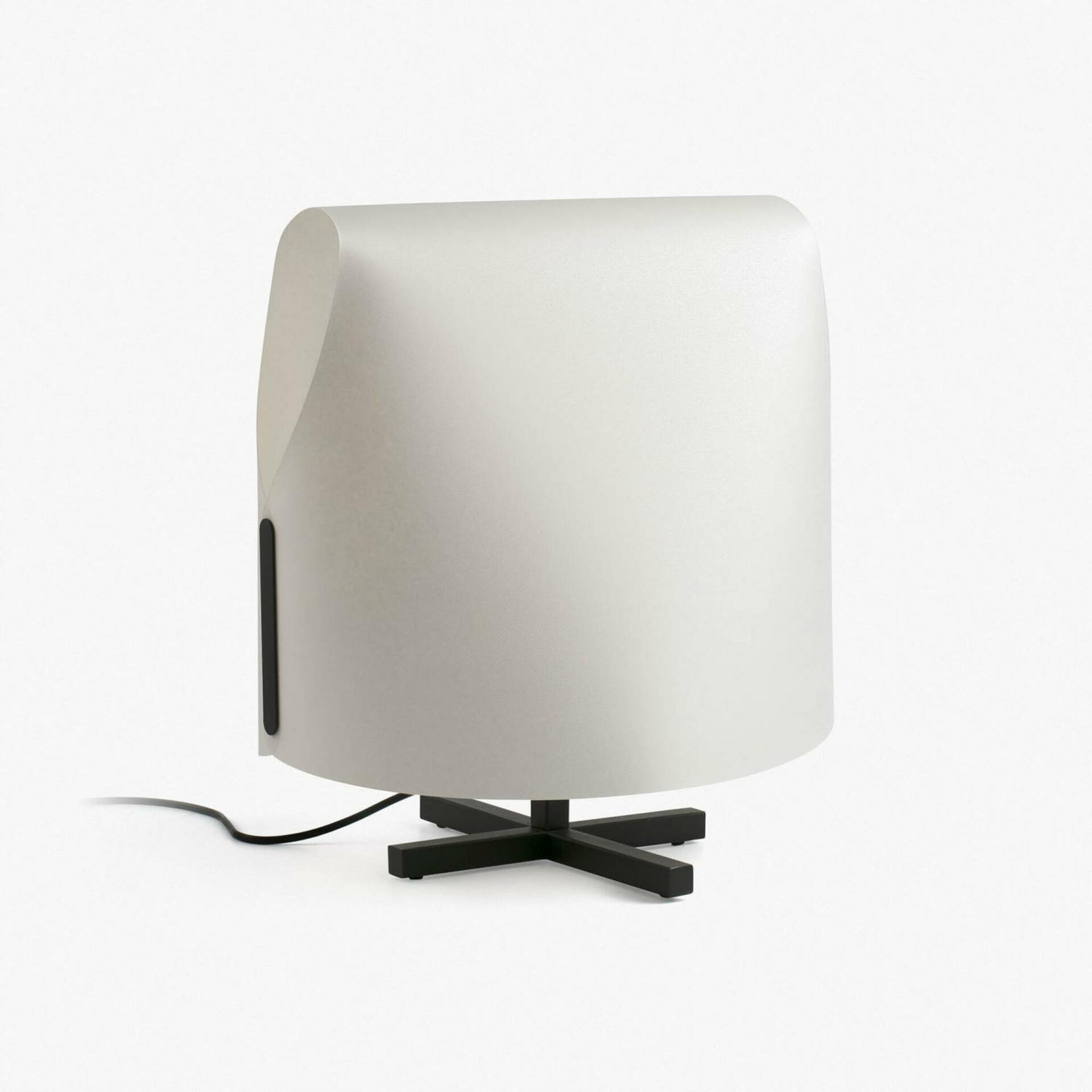 Faro Luang M stolná lampa, čierna/béžová, minimalistický dizajn, E27, papyrusu