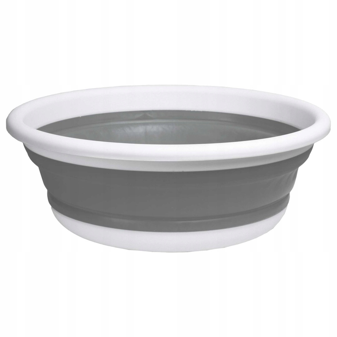 Miska okrągła 37 cm biało-szara ELBA COMPACT 9 litrów