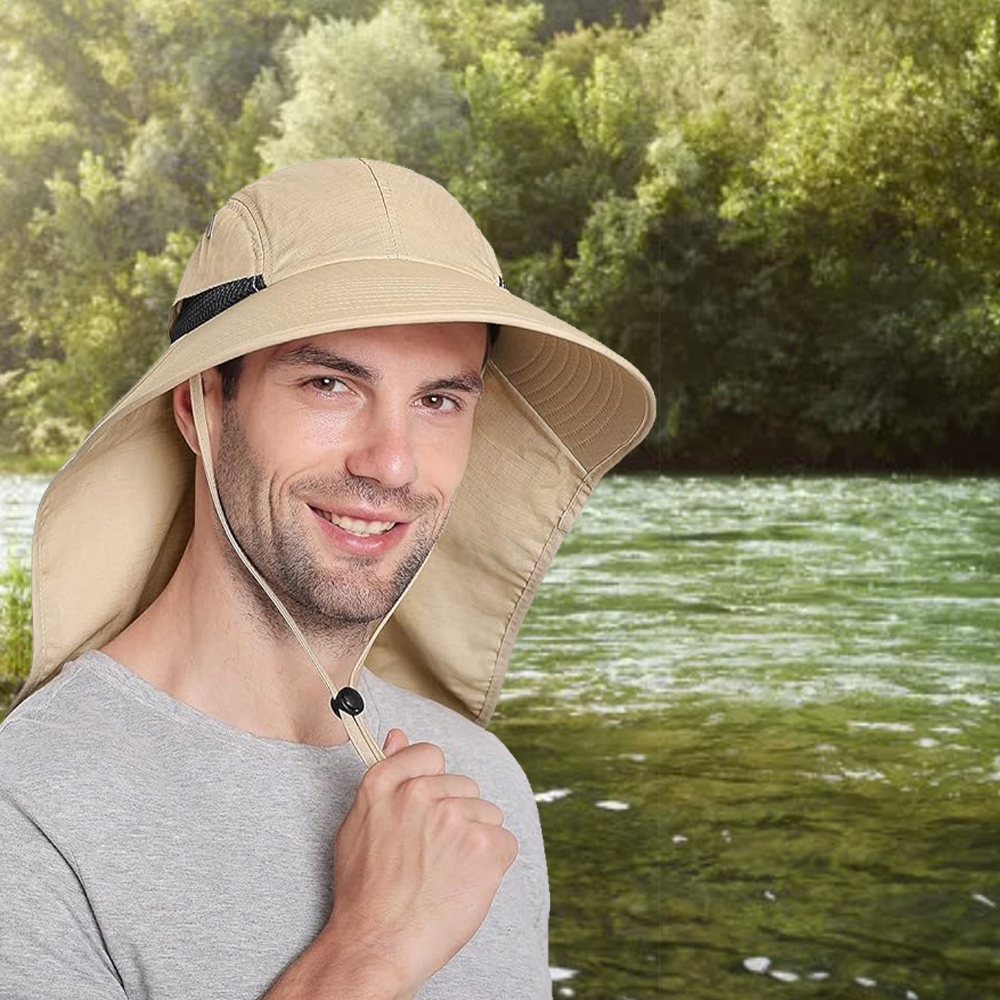 CZAPKA MĘSKA CZAPKA PRZECIWSŁONECZNA Z OCHRONĄ UV SAFARI BOONIE CZAPKA Z SZEROKIM rondem Marka inna