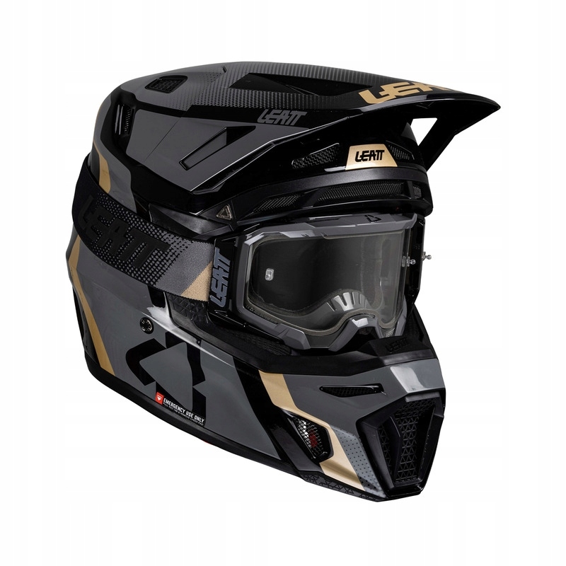 Motocyklová Prilba S Okuliarmi Leatt Kit Moto 8.5 Black (M)