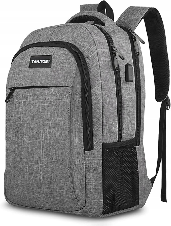 Plecak Na Laptopa 17", 35L, Usb, Bagaż Podręczny, Regulowany, Szary