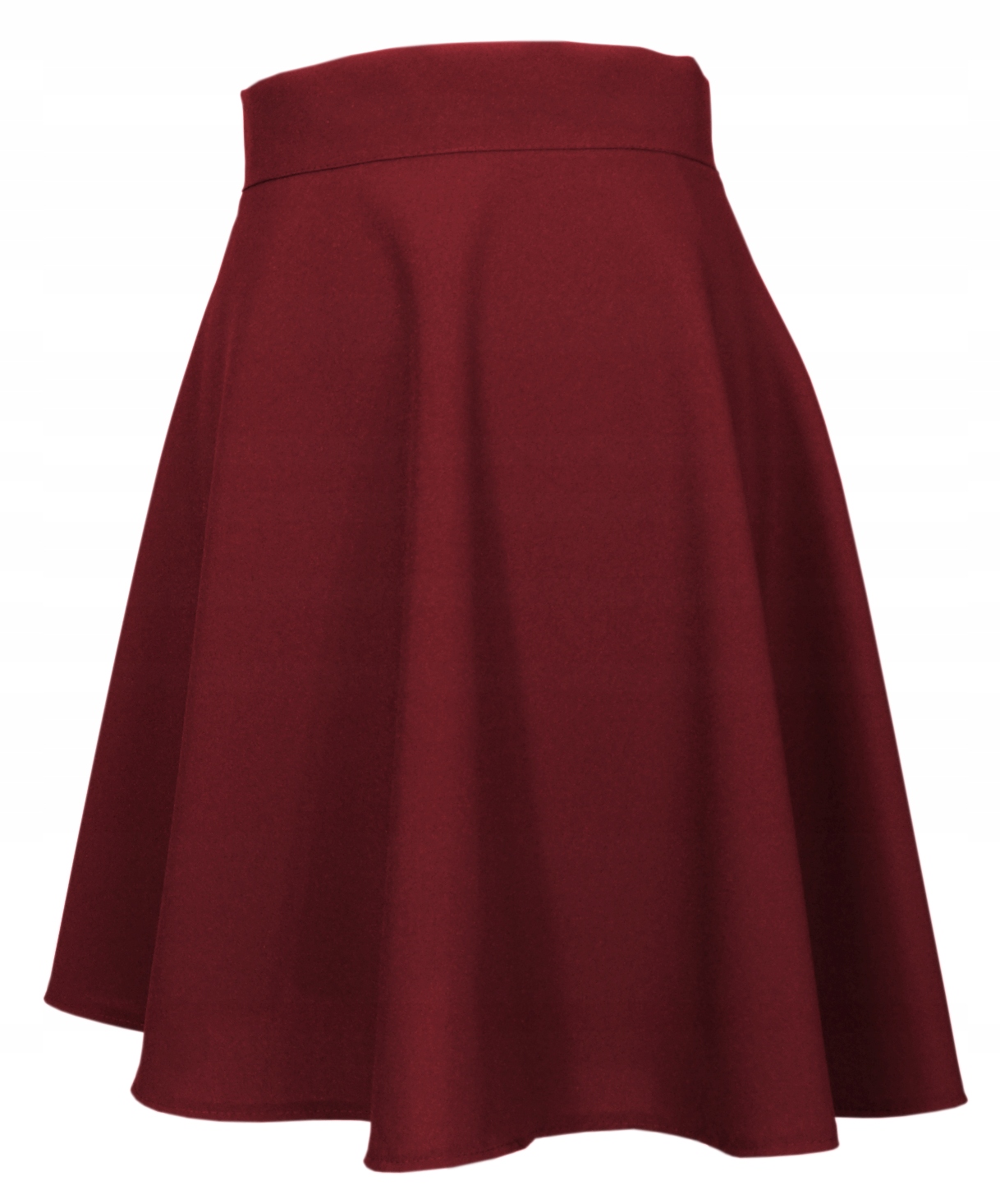 POLSKA BORDOWA BORDO SPÓDNICA ROZKLOSZOWANA 36 S Wzór dominujący bez wzoru