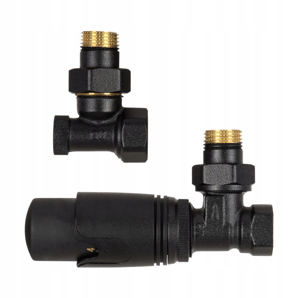 Zestaw termostatyczny kątowy 1/2" do grzejnika złoty Warmtec Rodzaj zawór kątowy