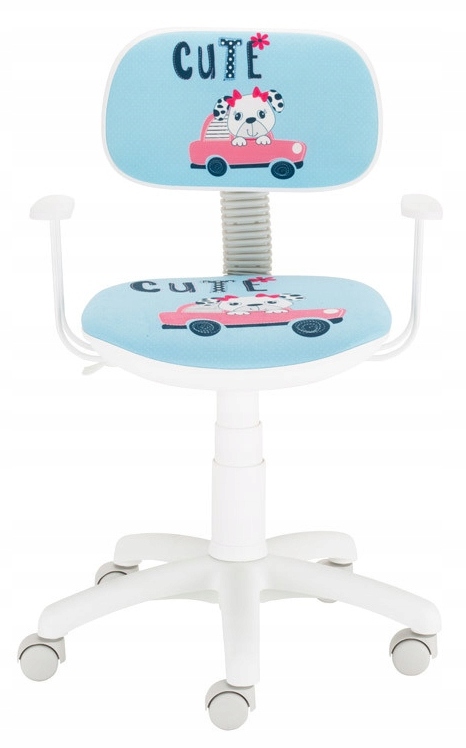 KRZESŁO obrotowe Bambino BIAŁY pies dla dziecka