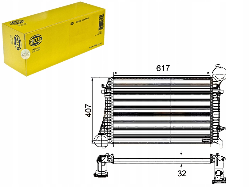 HELLA INTERCOOLER 1K0145803G 1K0145803R