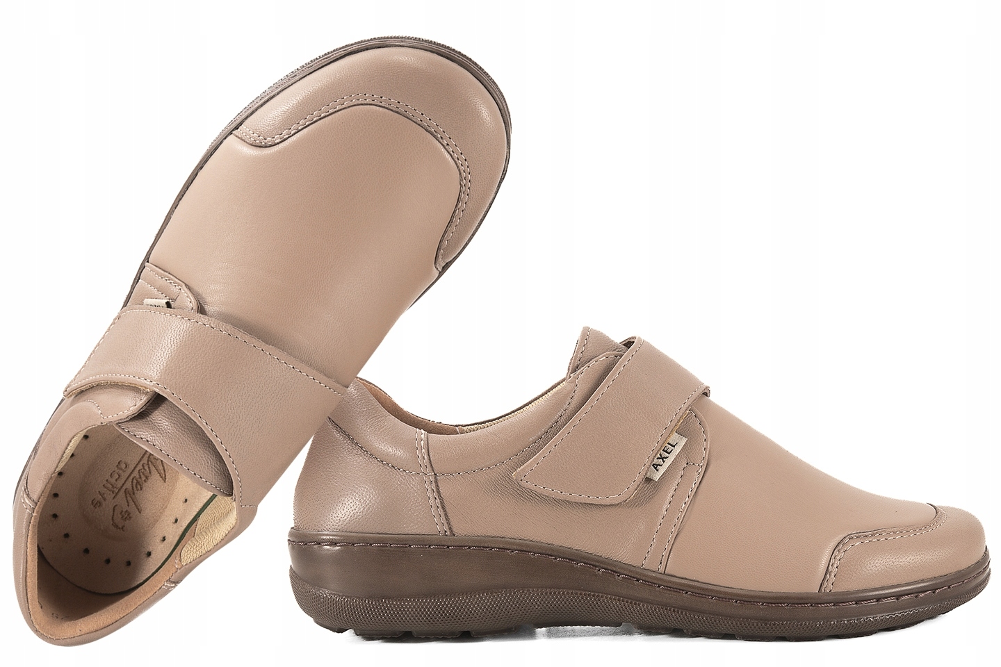 Axel 1705 Comfort Dámské Polobotky Na Haluksy Kůže/streč Tuhost H béžové