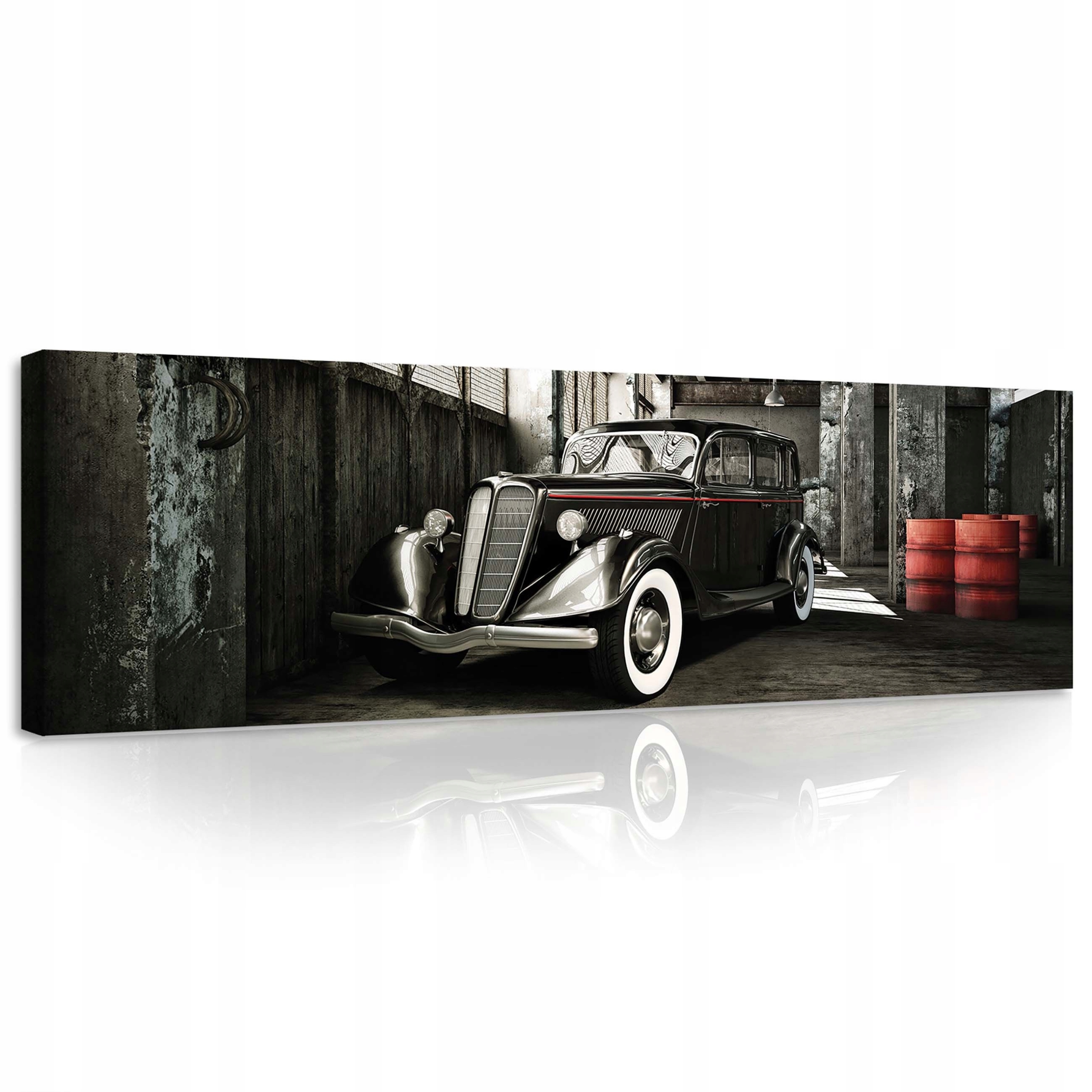 Obraz 145x45 Retro auto klasika loft beton kov nostalgie styl