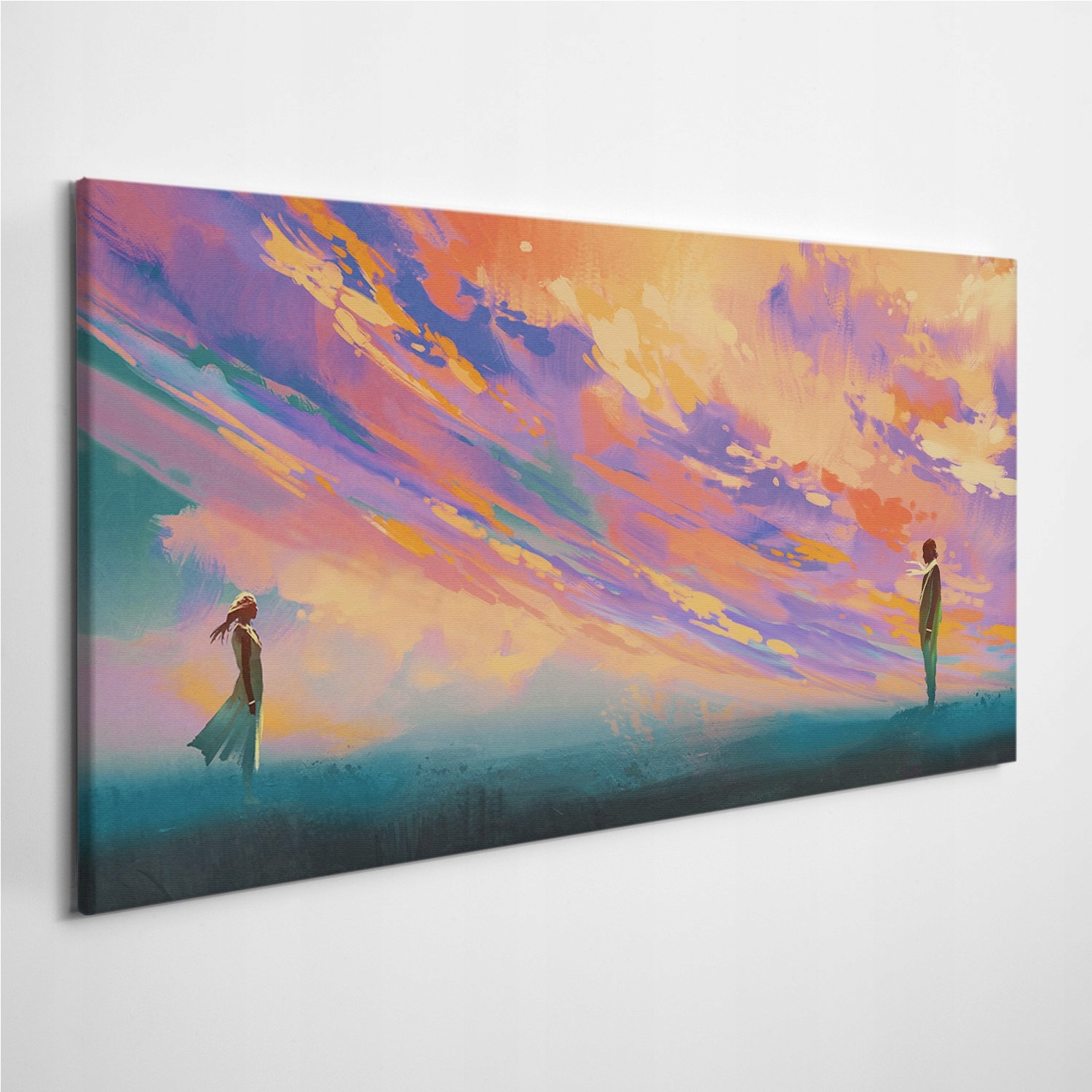 

Foto-obraz na płótnie Ludzie Niebo Chmury 100x50