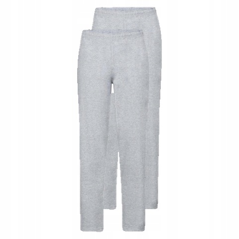 2x Pánské kalhoty Open Leg Fruit of the Loom Heather Grey L