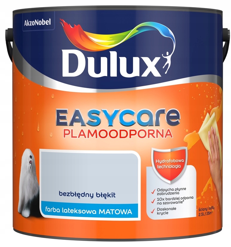 

Farba Dulux Easycare- bezbłędny błękit, 2.5l