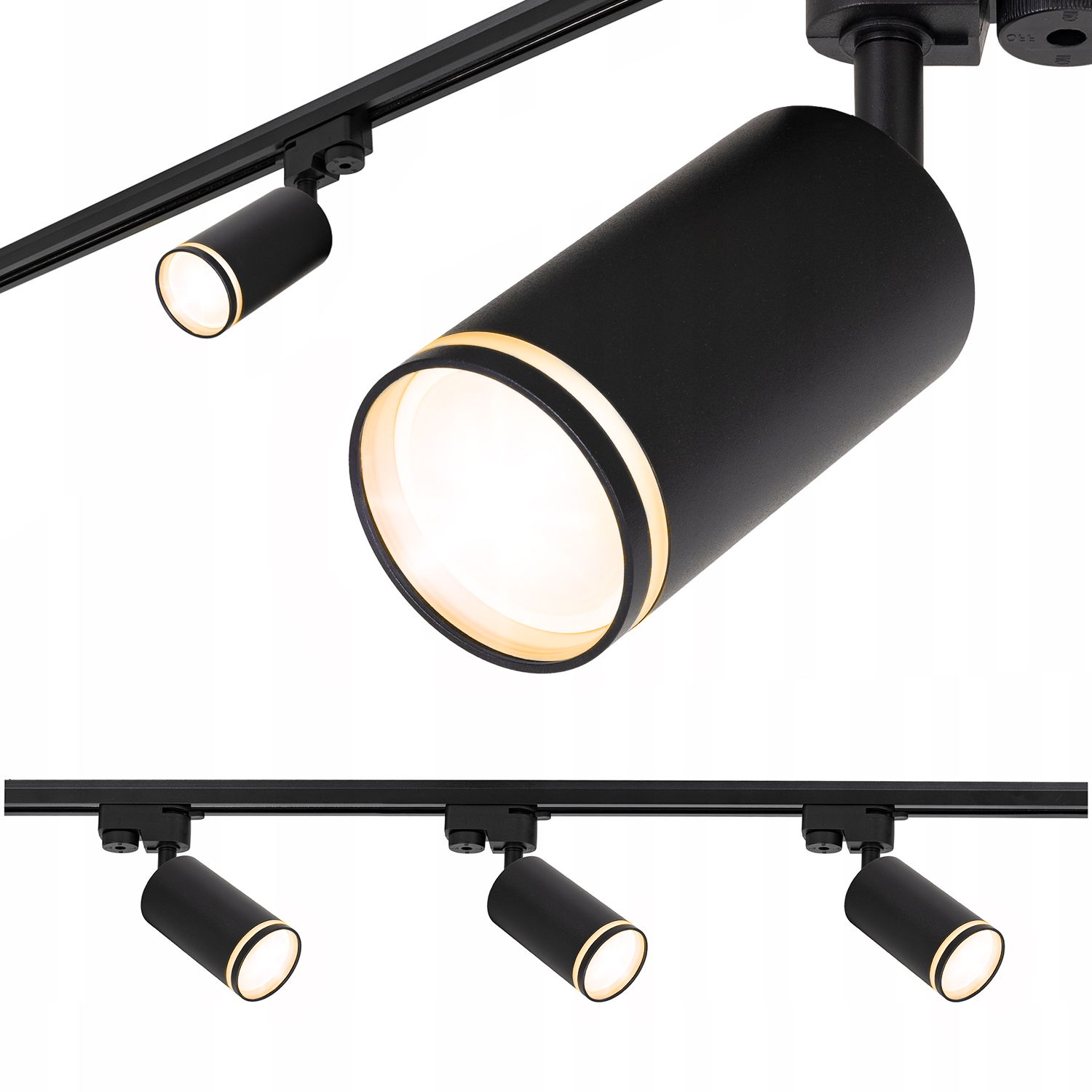 

Zestaw Szynoprzewód Szyna 1m 3x Lampa GU10 Led