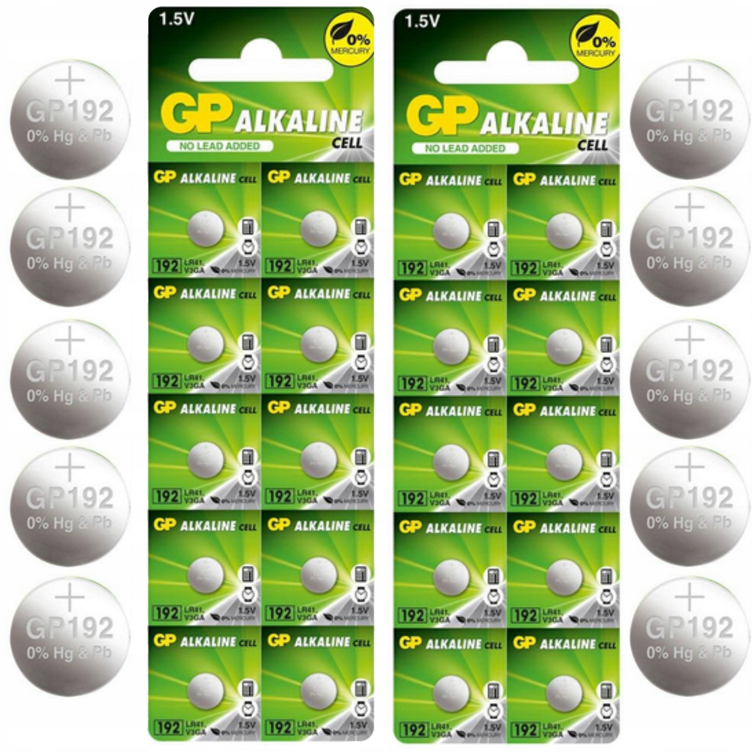 

Baterie alkaliczne Gp LR41 AG3 192 G3 x20