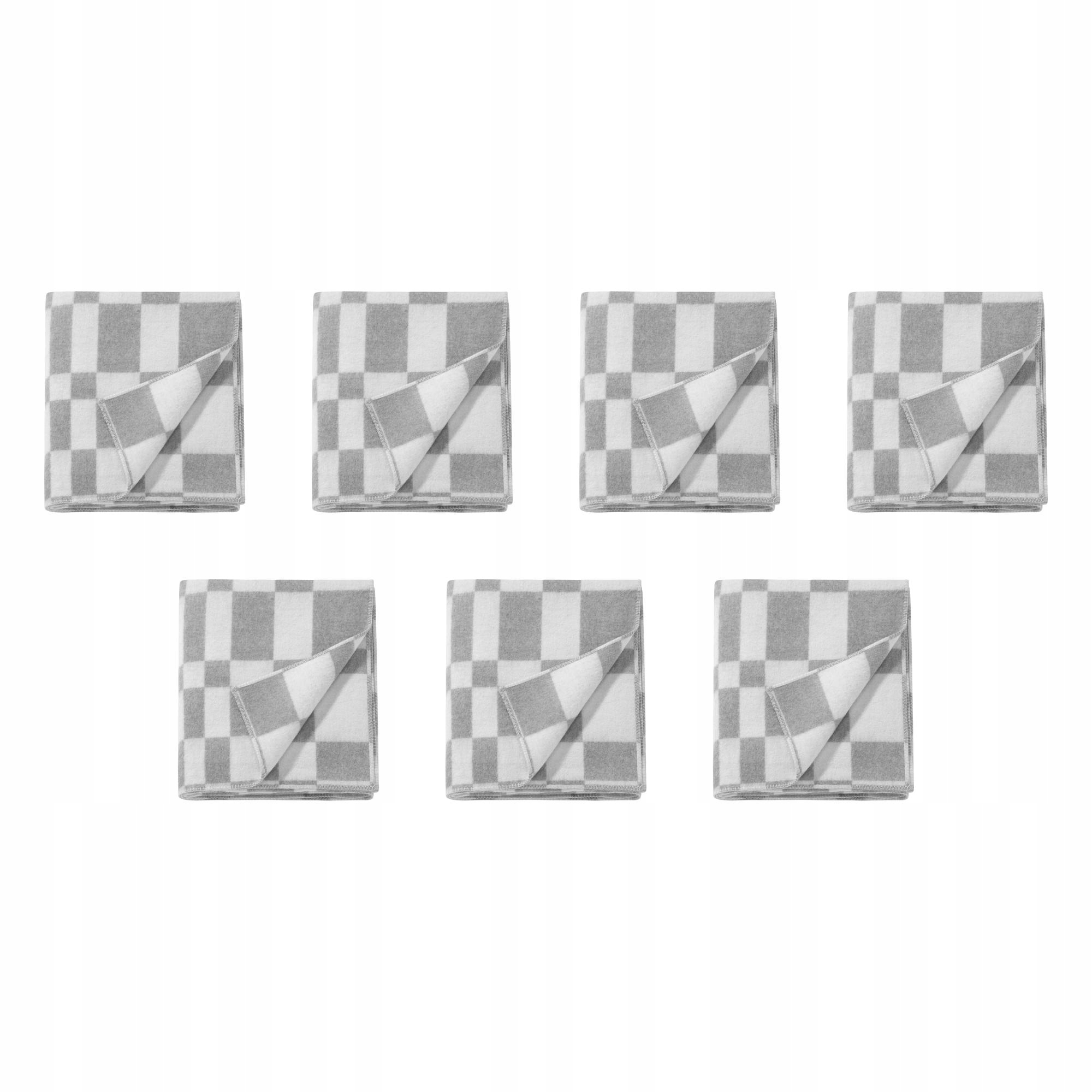 7 ks Světle šedý kostkovaný přehoz 230 x 250 cm – elegantní doplněk