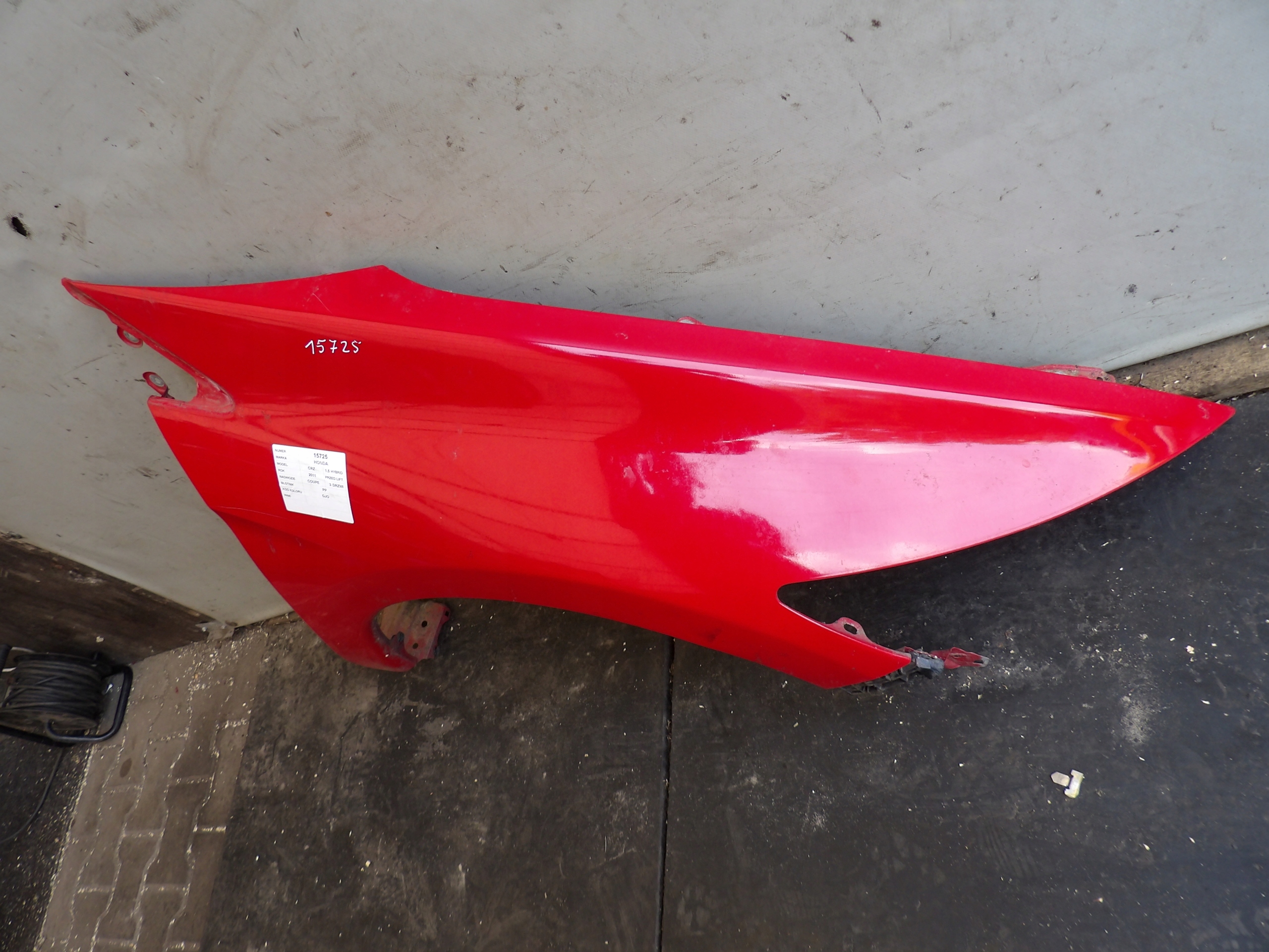 Honda CR-Z parafango Destra lak. GJO