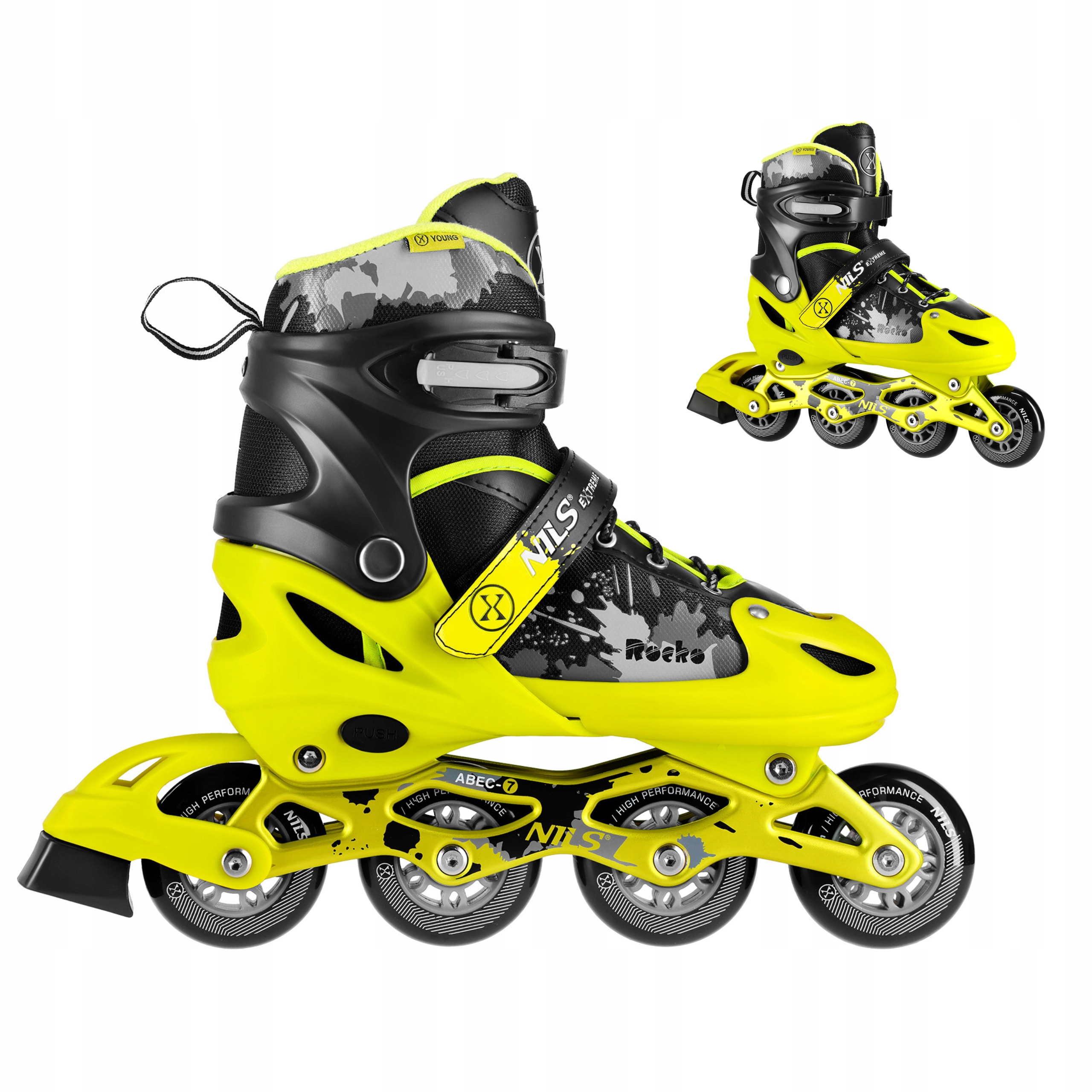 Brusle 2v1 Nastavitelné Kolečkové Brusle Pro Mládež Hliníková ližina 39-42 Nils Extreme