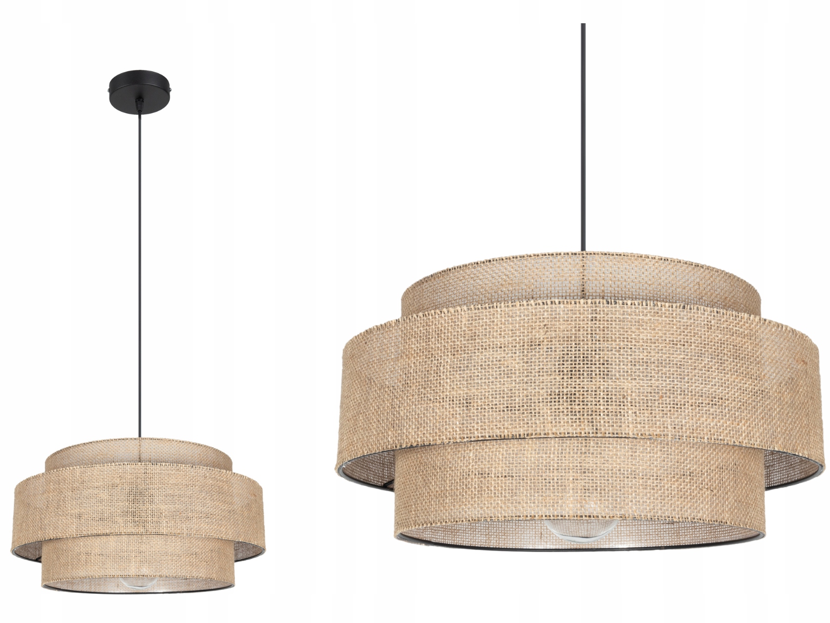 

Lampa Boho Wisząca Sufitowa Nowoczesna Len Led