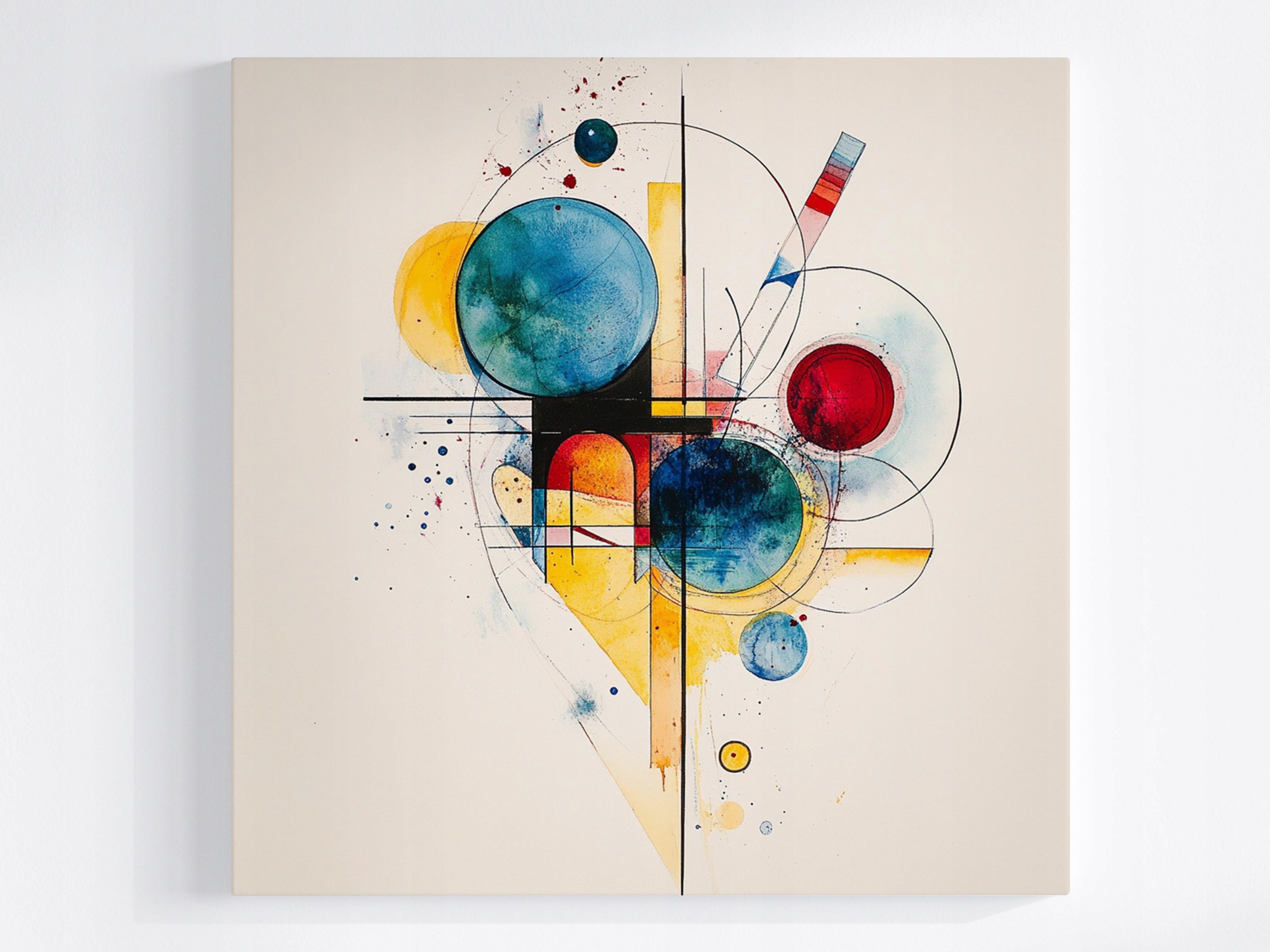 Obraz Na Plátně Canvas Abstrakce Geometrie Bauhaus Kandinský Styl 80x80
