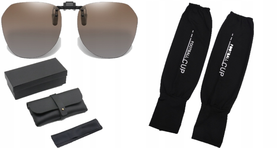 SOCZEWKI DO OKULARÓW SŁONECZNYCH + LODOWE JEDWABNE RĘKAWY + ETUI NA OKULARY