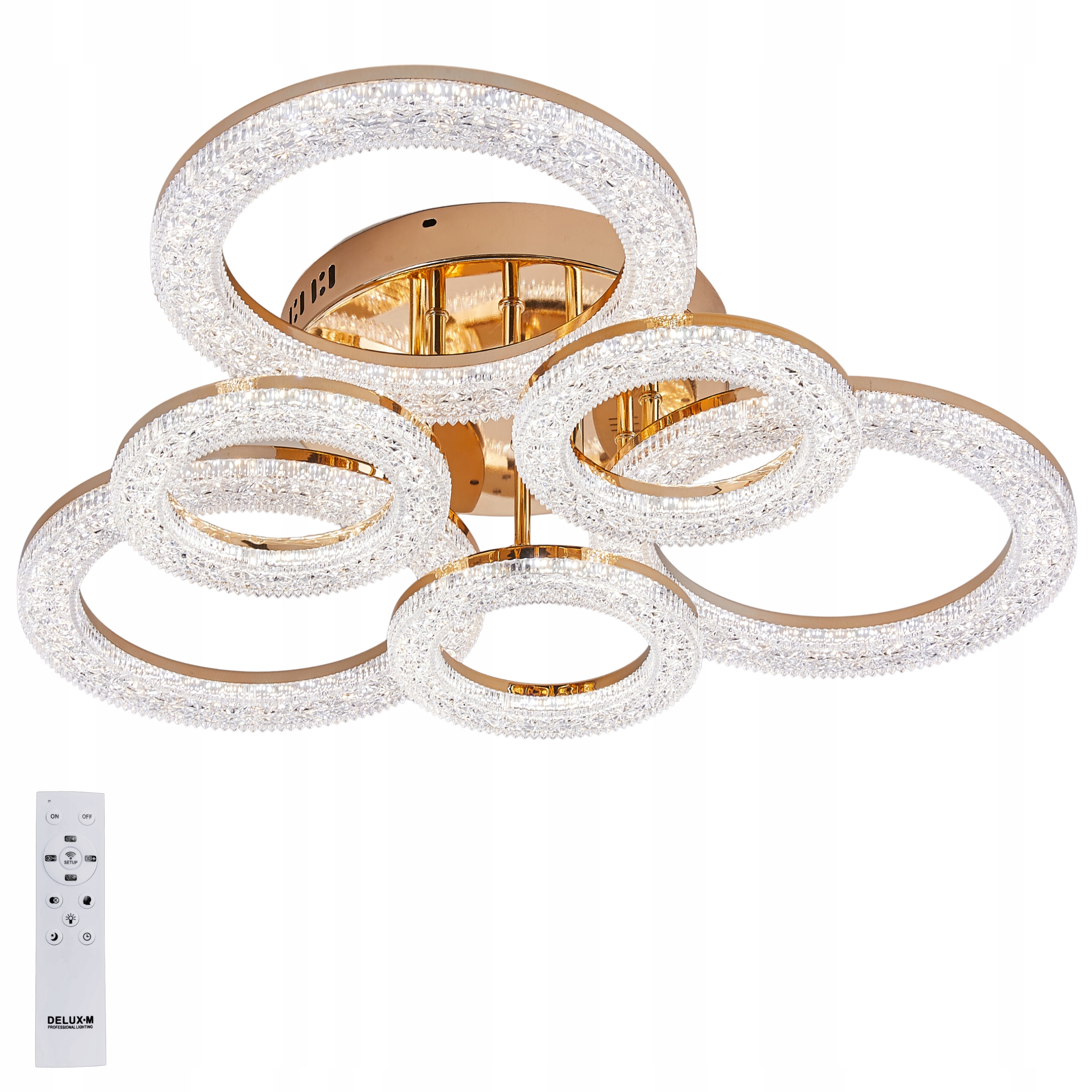 LAMPA SUFITOWA wisząca ŻYRANDOL PLAFON LED PILOT glamour złota