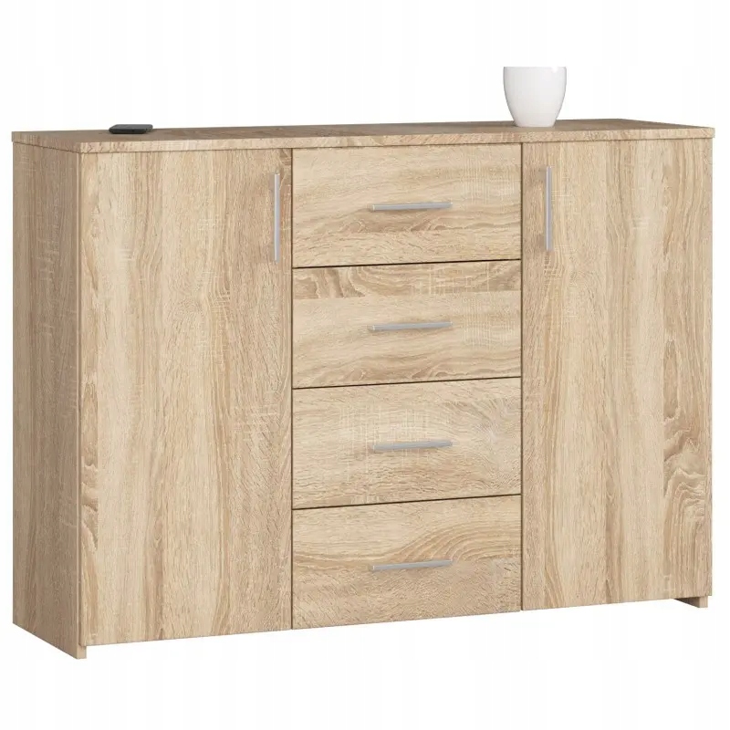 

Duża komoda 110 sypialnia dąb sonoma 4 szuflady