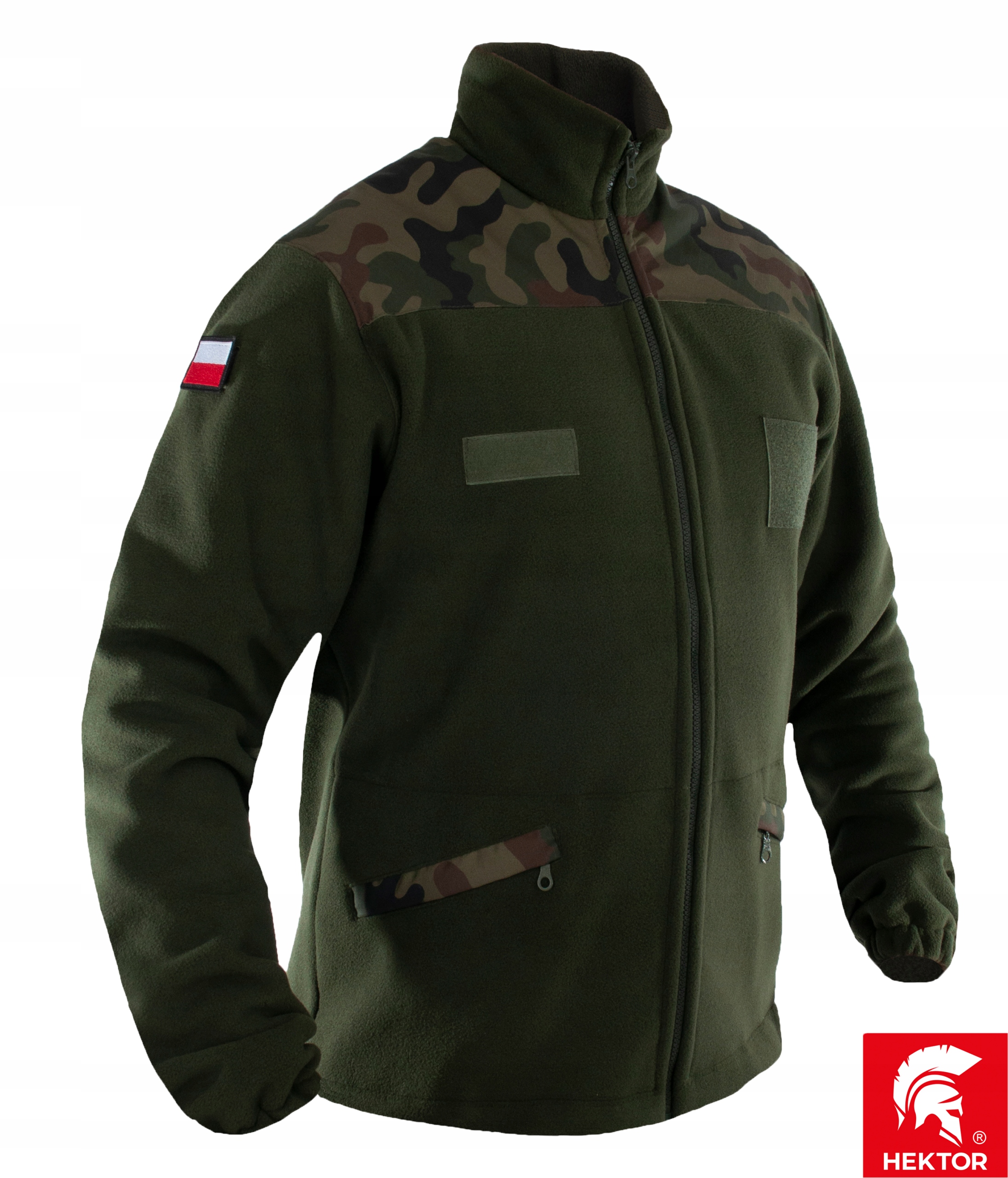 POLAR WOJSKOWY OLIWKOWY MORO BLUZA + FLAGI r. S Marka inna