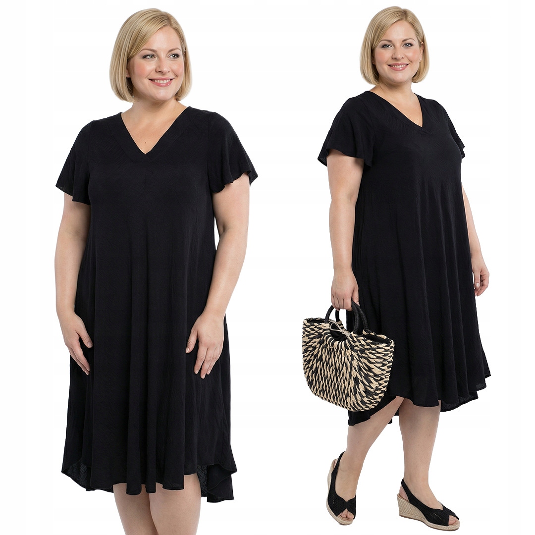 Černá šaty plus size velikost 50