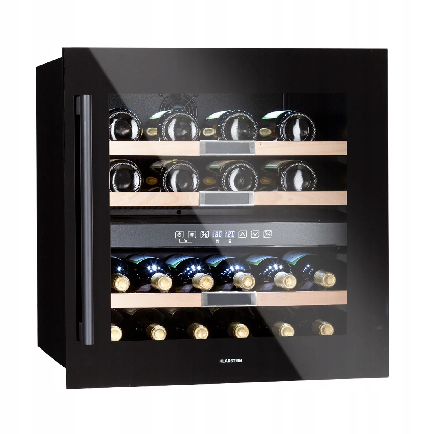 ВСТРОЕННЫЙ ВИННЫЙ ХОЛОДИЛЬНИК KLARSTEIN, ВИННЫЙ ХОЛОДИЛЬНИК, 36 БУТЫЛОК, СТЕКЛО