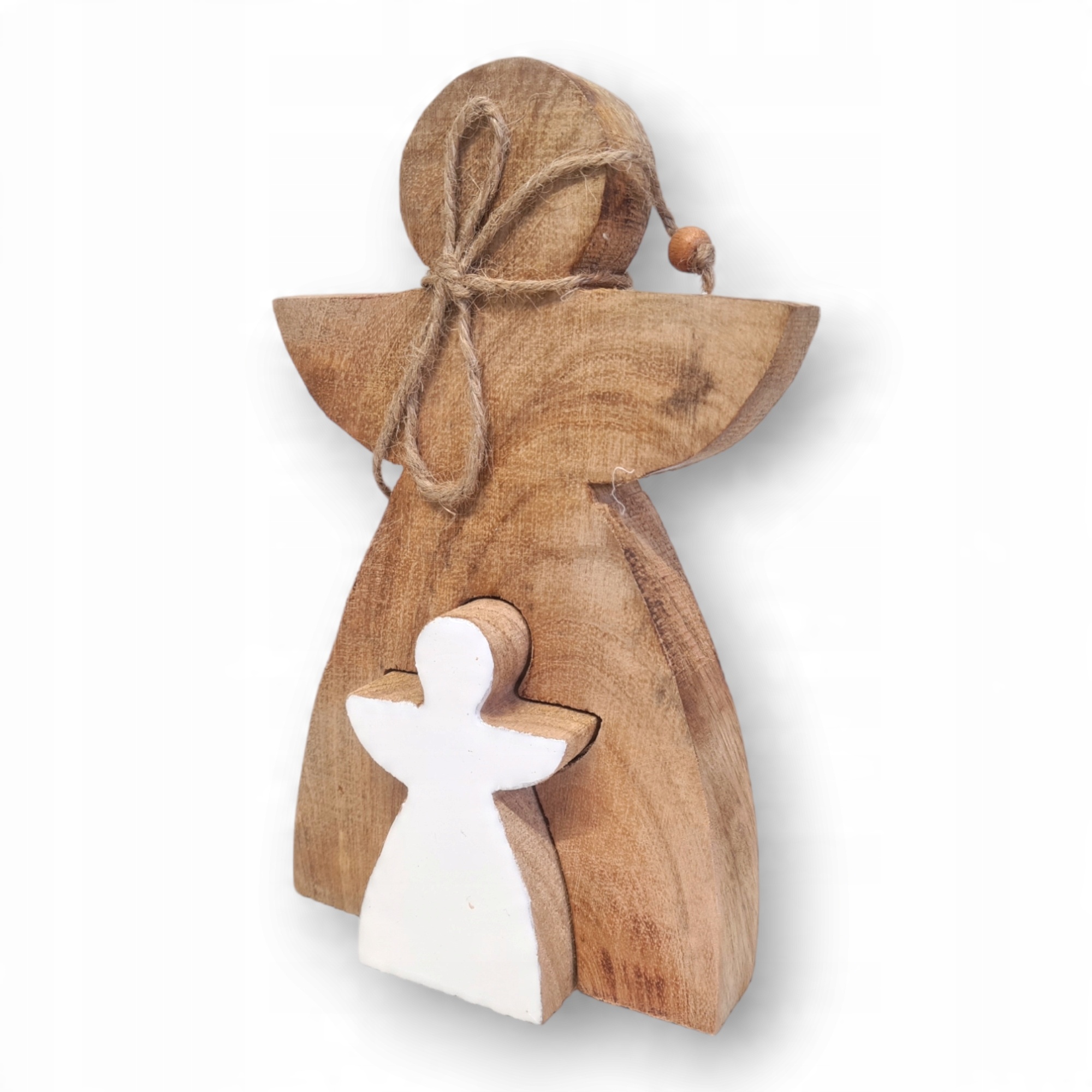 

Drewniany Anioł Aniołek 2w1 19 cm