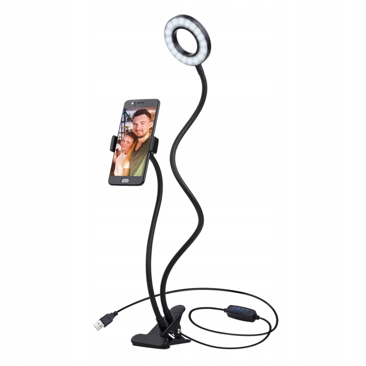 

Vlogger Lampa Pierścieniowa Uchwyt Klips do Blatu