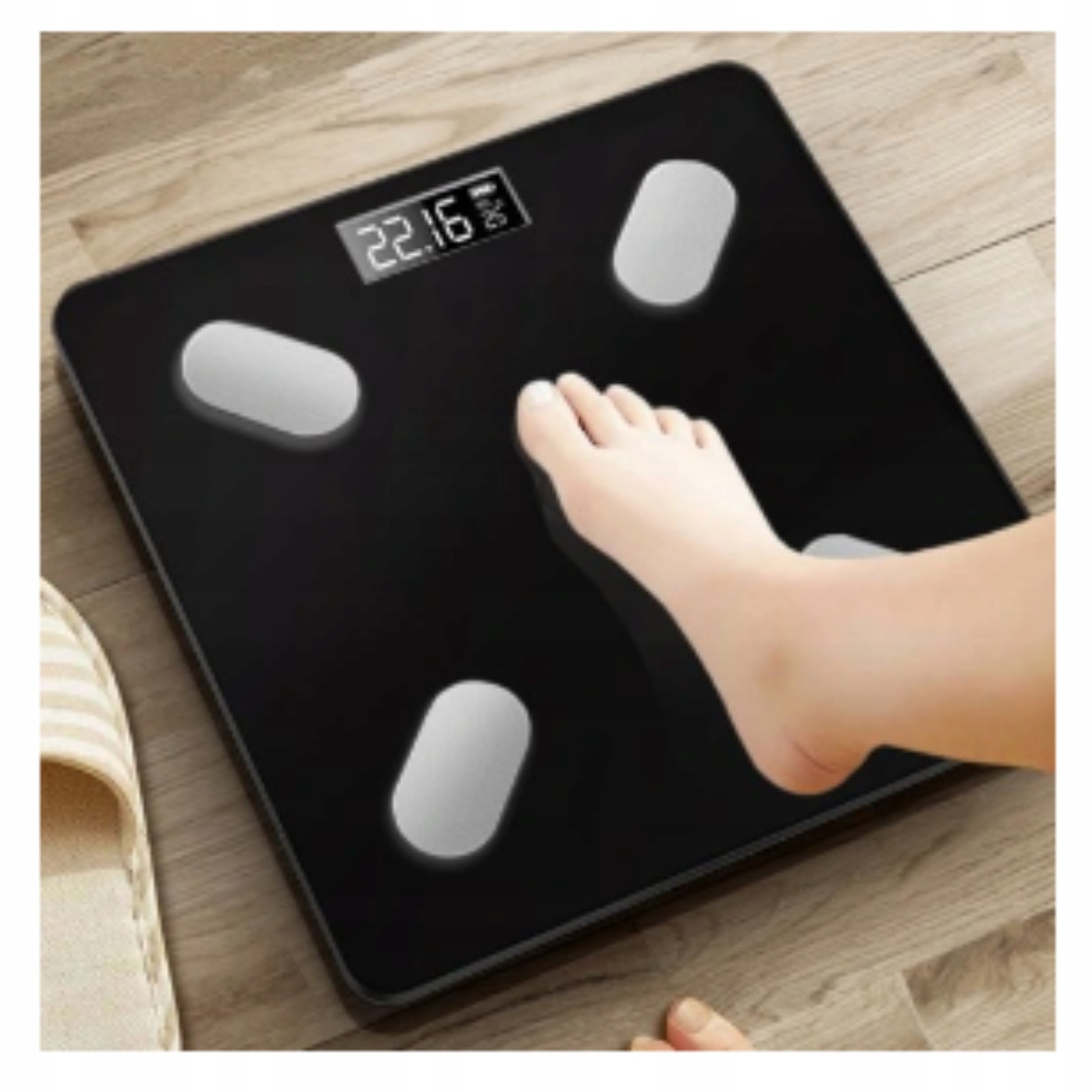 WAGA ŁAZIENKOWA SMART BLUETOOTH INTELIGENTNA ANALITYCZNA 180KG BATERIE Rodzaj baterii baterie AAA