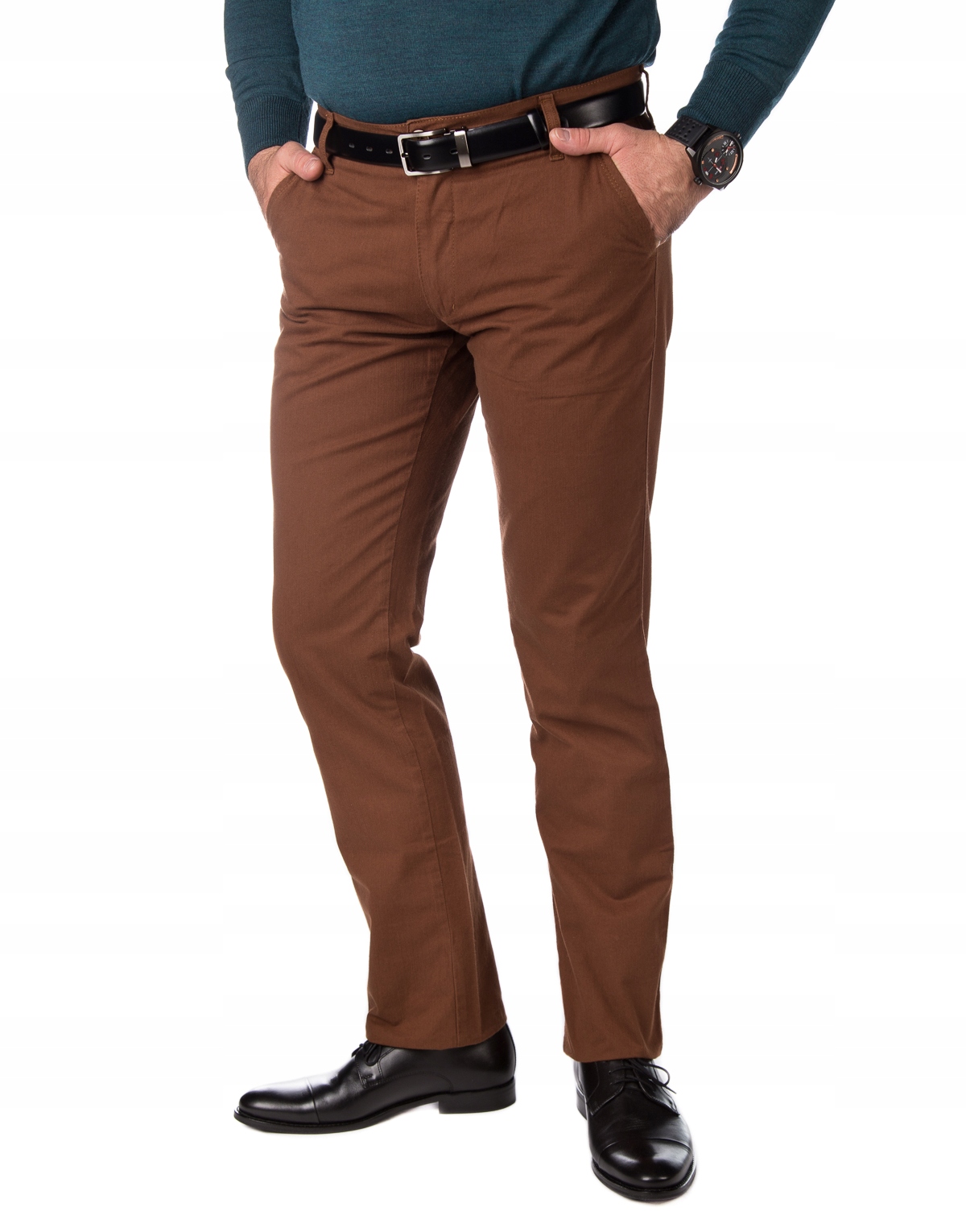 

Spodnie męskie Chino Brązowe eleganckie 182/86