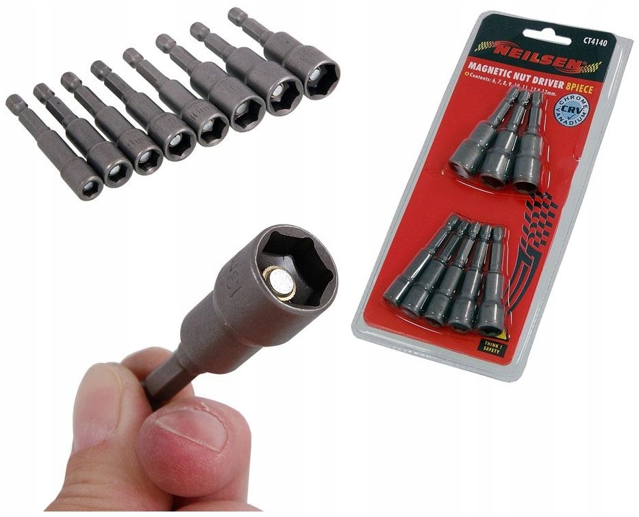 Nasadki Klucze Magnetyczne Na Wkrętarkę Zestaw Kluczy Do Wkrętarki 6-13MM